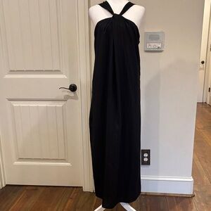 SHEIN Elegant Black Halter Maxi Dress